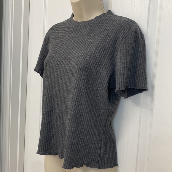 Paper Crane Gray Short Sleeve Top Large - Picture 3 of 8